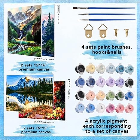 Lienzo De Pintura Por Número 30x40cm