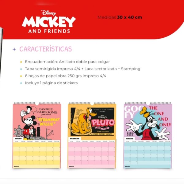 Mooving Calendario Mickey & Amigos 30x40cm