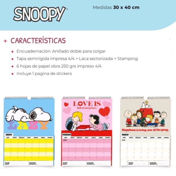 Mooving Calendario Snoopy 30x40cm