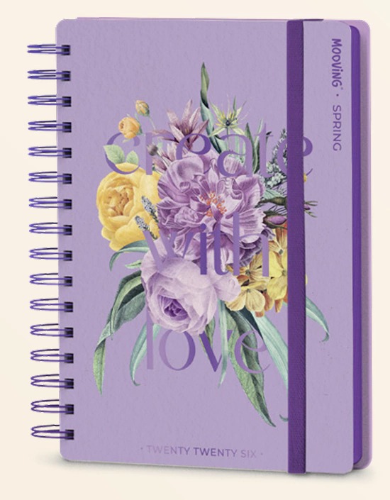 Mooving Agenda 2026 15x21cm Spring Día Por Página