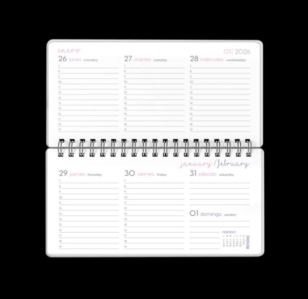 Mooving Agenda 2026 Pocket Hope Semana A La Vista 17x9.2cm