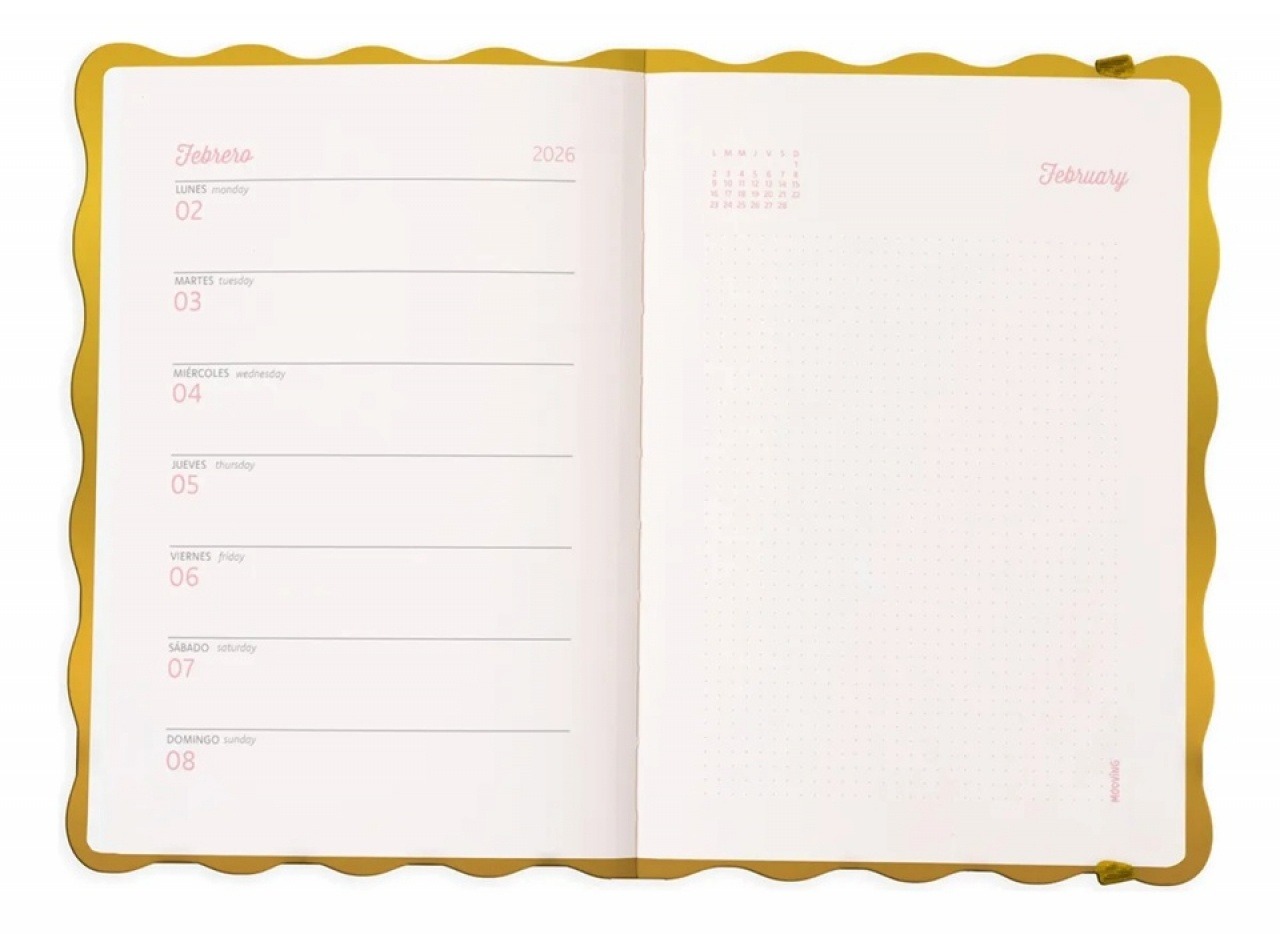 Mooving Agenda 2026 Glow 15x21cm Semana A La Vista