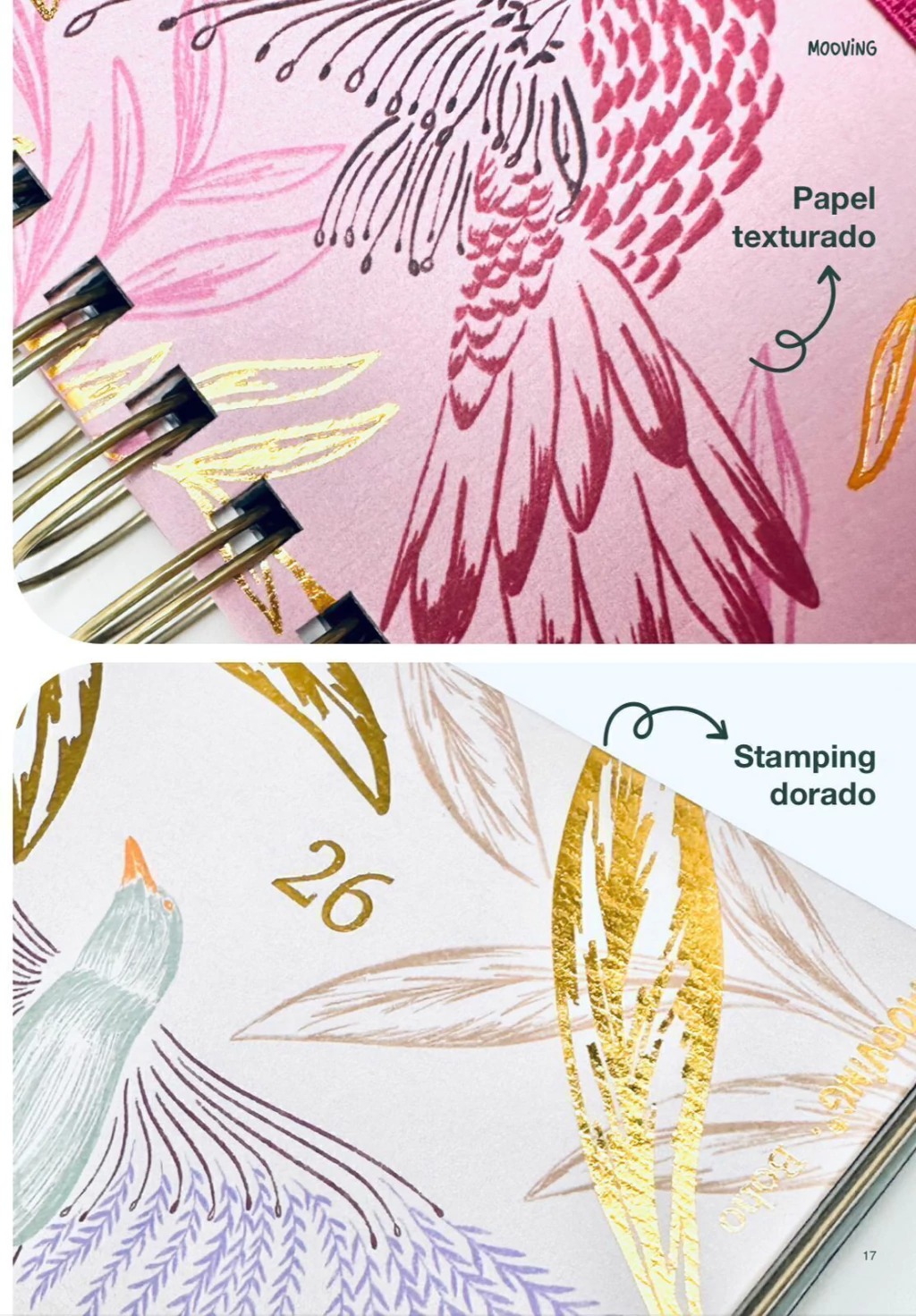 Mooving Agenda 2026 15x21cm Boho Semana A La Vista