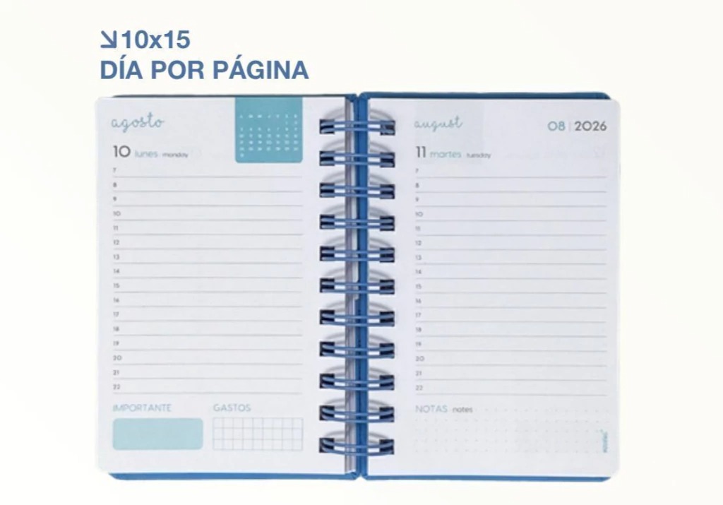 Mooving Agenda 2026 Spring 10x15 cm Día Por Página (Pequeña)