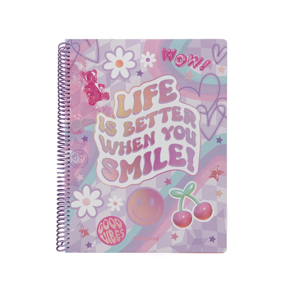 125246-1208203-7798302935894-2-a Mooving Cuaderno Life Is Better Tamaño Carta 96 Hojas Rayadas