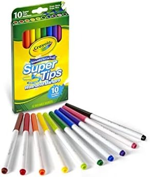 41z9L1jOKdL Crayola Super Tips Marcadores Base Agua 10 Colores