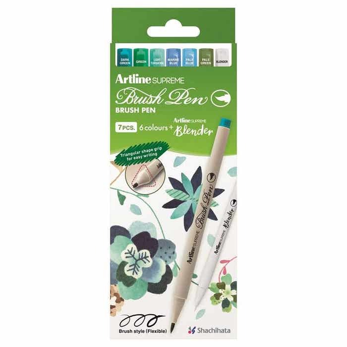 4549441020933_1 Artline Marcadores Base Agua Supreme Tonos Botanical 6+Blender
