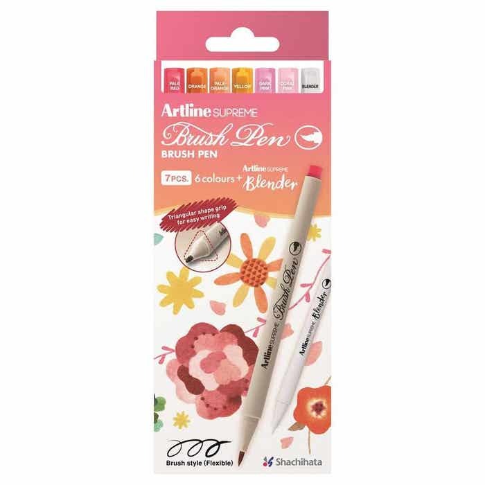 4549441020940_1 (1) Artline Marcadores Base Agua Supreme Tonos Florales 6+Blender