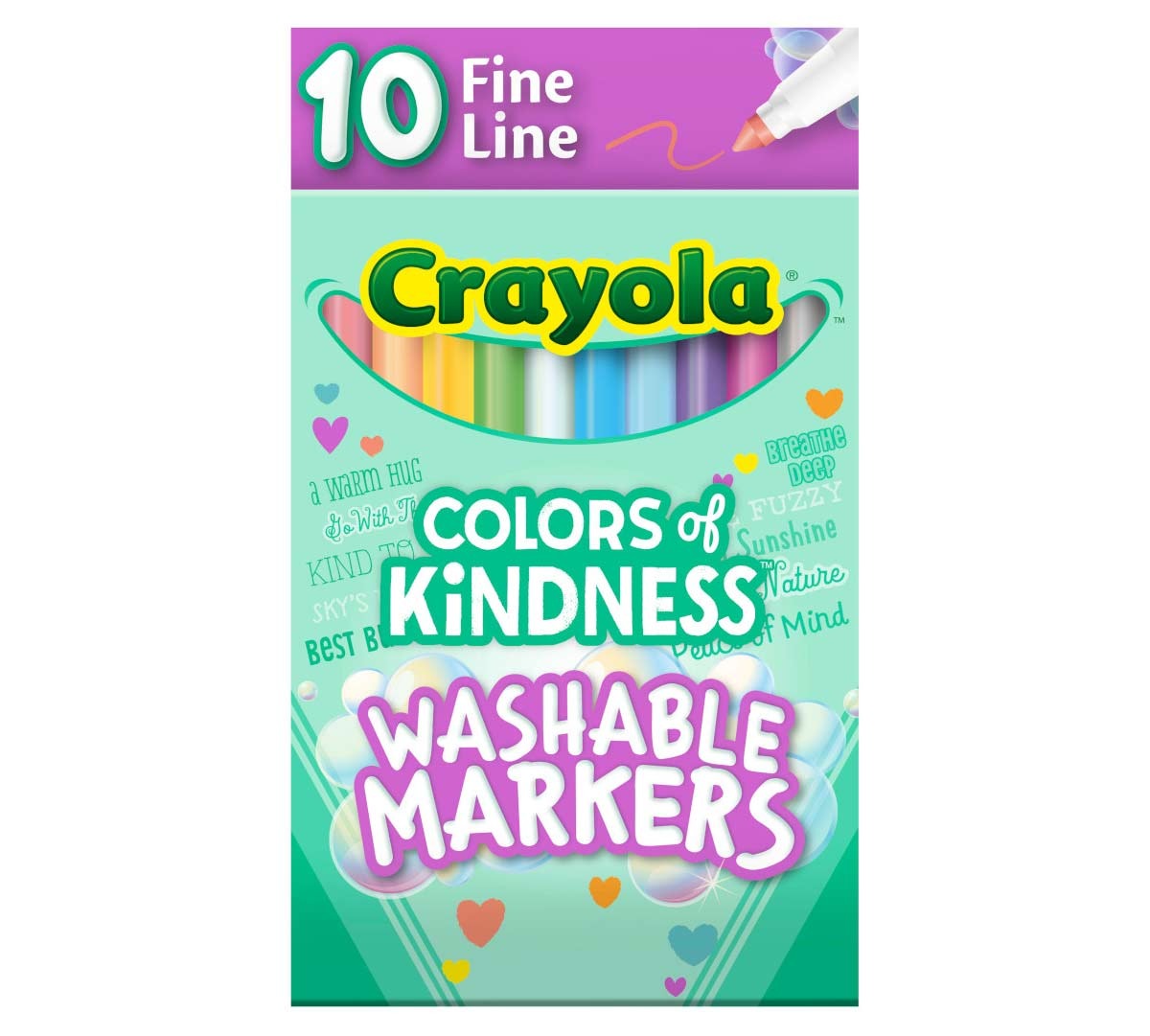 58-7807_colors-of-kindness_10ct Crayola Marcadores Base Agua 10 Colores Trazo Fino