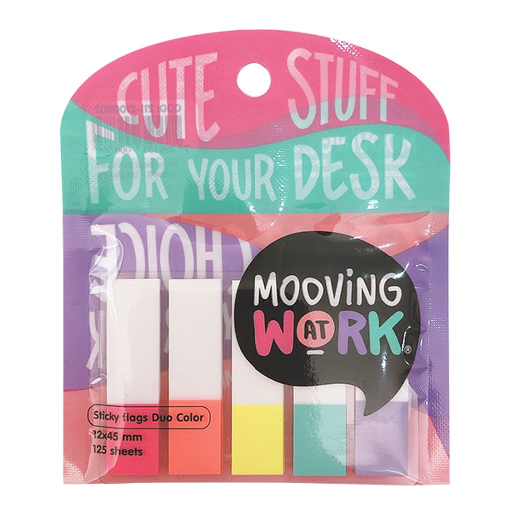 BANDERITASMOOVINGDUO12X45MMX125H Mooving Notas Adhesivas Banderillas Dúo