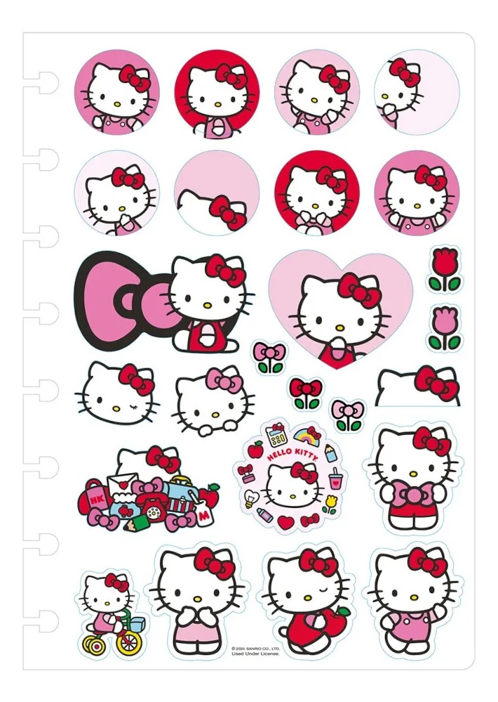 D_NQ_NP_2X_674830-MLA85544111401 Mooving Refill Hello Kitty Para Cuaderno De Discos A5(Para Cuaderno Pequeño) 20H