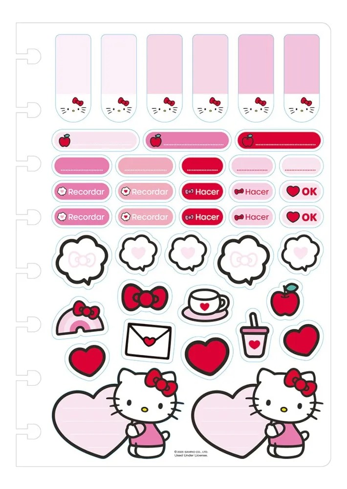 D_NQ_NP_2X_692261-MLA85544091597 Mooving Refill Hello Kitty Para Cuaderno De Discos A5(Para Cuaderno Pequeño) 20H
