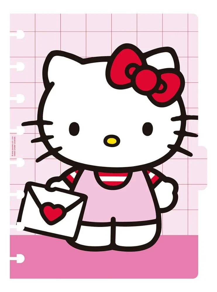 D_NQ_NP_2X_965747-MLA85544052229 Mooving Refill Hello Kitty Para Cuaderno De Discos A5(Para Cuaderno Pequeño) 20H