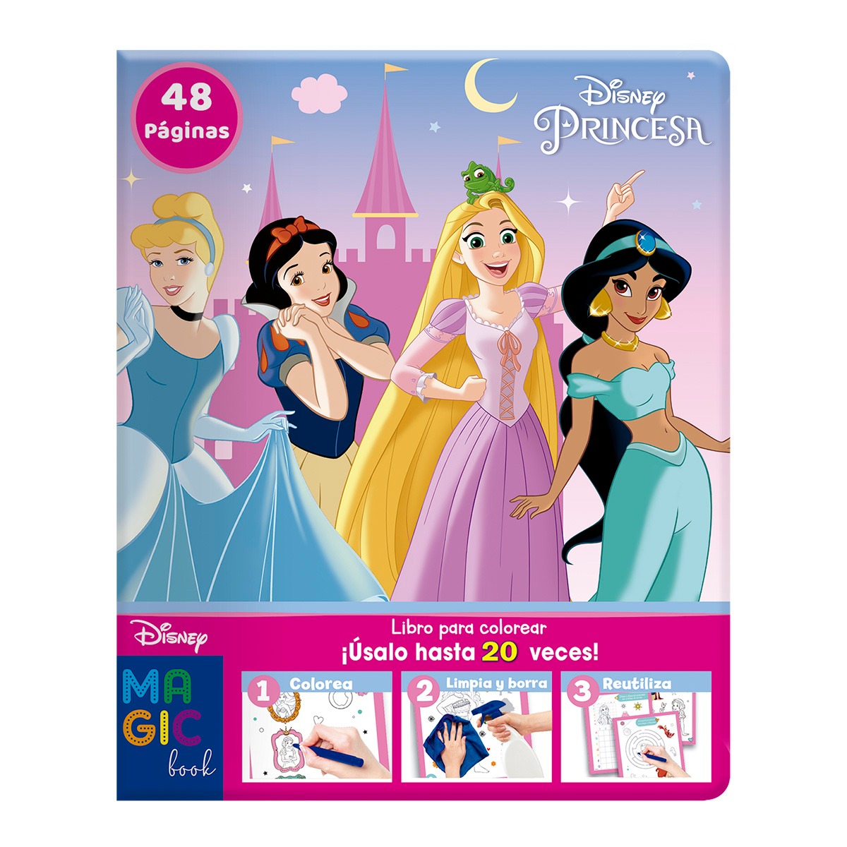 U-Pak Libro De Colorear Magic Book Princesas Disney