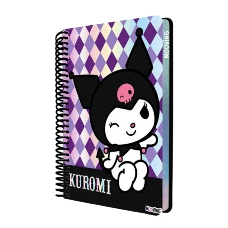 cuaderno-mooving-carta-96-hojas (2) Mooving Cuaderno Premium Kuromi Tamaño Carta 96 Hojas Rayadas