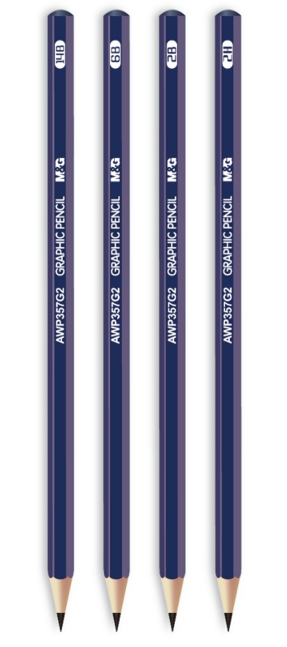 M&G Lápiz De Grafito Para Dibujo 2B(Individual)