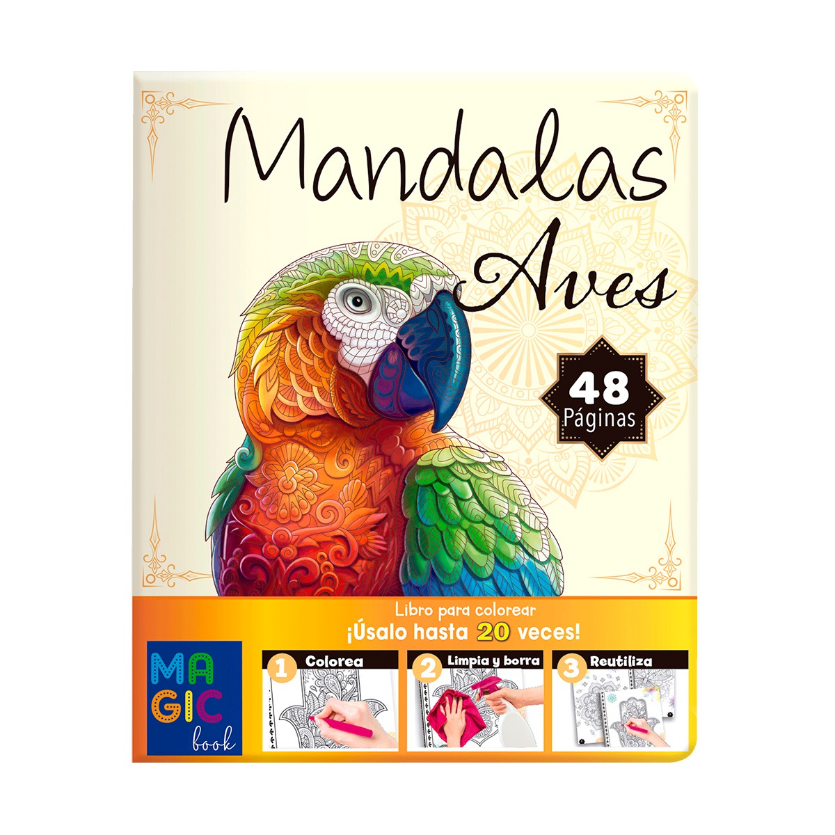 U-Pak Libro De Colorear Magic Book Mandalas Aves