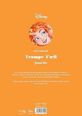 Disney Libro De Colorear Descubre El Misterio Trompe l'oeil- 36 Dibujos