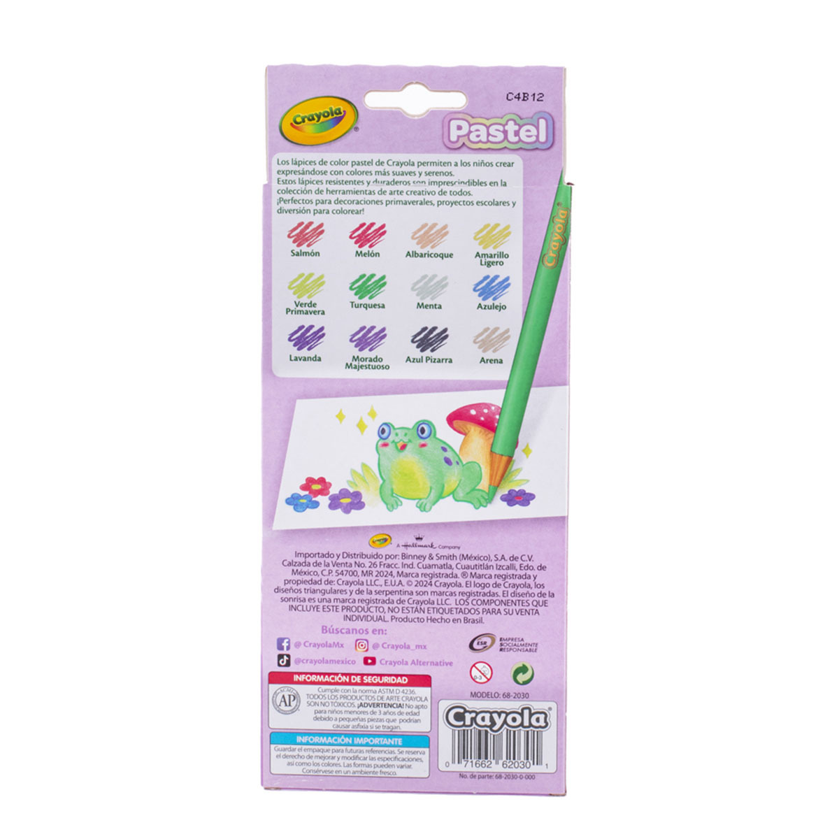 1200ftw-1214006748-4 Crayola Lápices De Color Pastel 12 Colores
