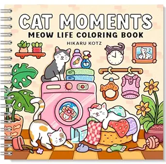 51-EGBdvq0L._SX342_SY445_FMwebp_ Libro De Colorear Con Resortes Cat Moments(Original)