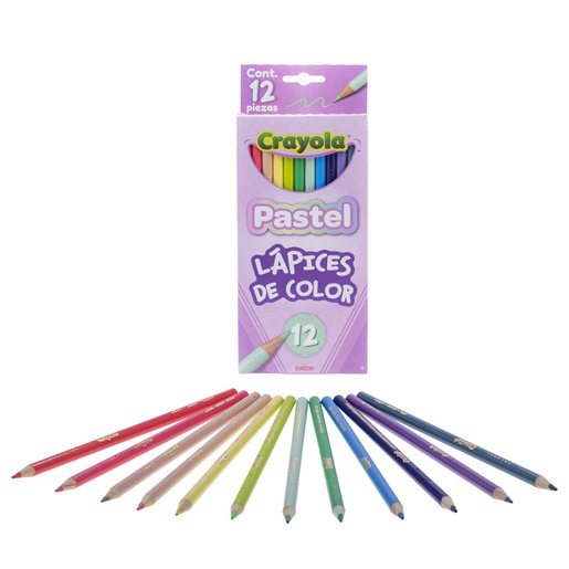 515ftw-1214006748-5 Crayola Lápices De Color Pastel 12 Colores