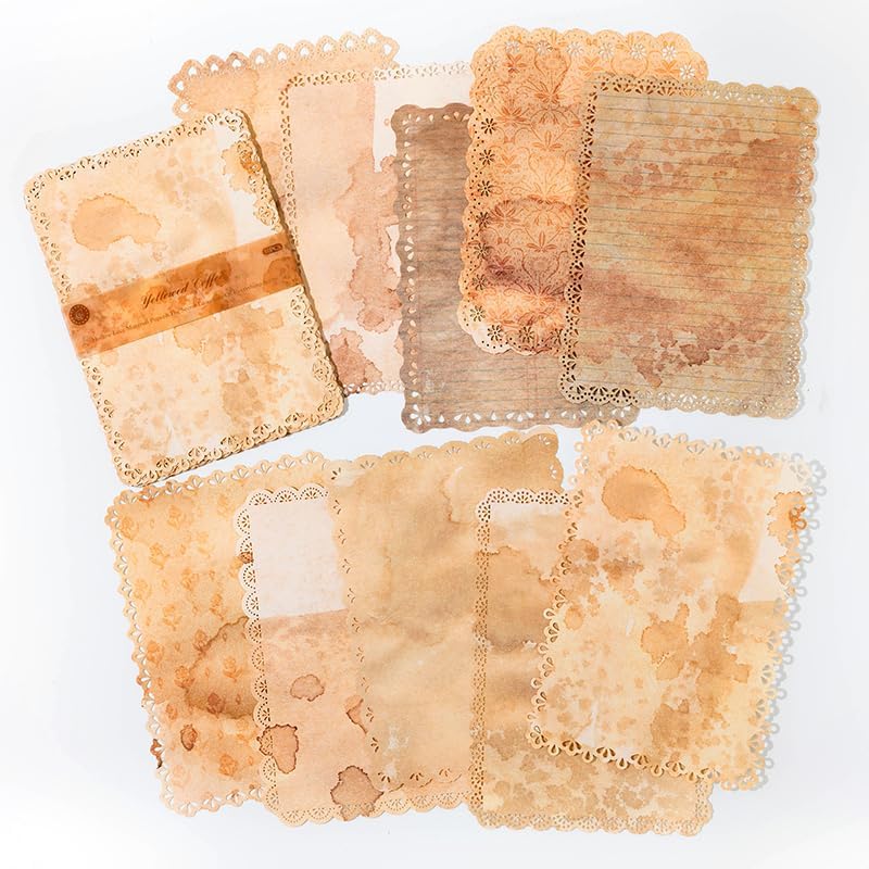 61G6dkuYZ5L._AC_ Set De 30 Papeles Papel Vintage Con Borde De Encaje-Diuhofart