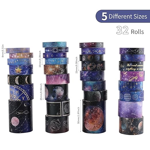 71MQGx0gspL._SX522_ Set De Washitapes De Galaxia