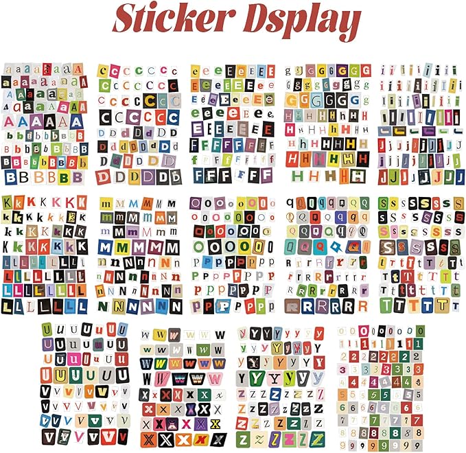 813fW-5KXQL._AC_SX679_ Libro De 1500 Stickers De Letras
