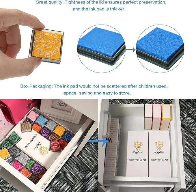 Almohadillas de Tinta para Manualidades 20 Colores
