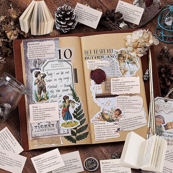 91GJd96MgrL._AC_SX679_ Set De Papeleria De 800 Piezas Para Scrapbook o Bullet Journal(En Inglés)