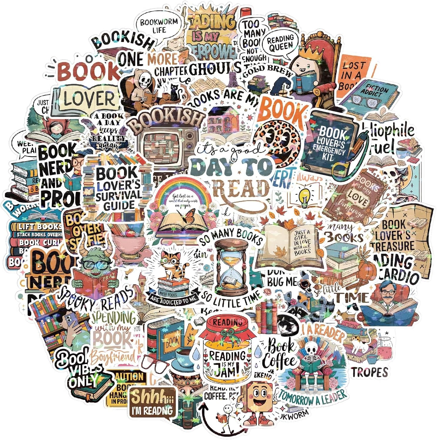 91YCXAlrwSL._AC_SL1500_ Paquete 300+ Stickers Para libros, Kindle, Botella De Agua, Laptop - Vinilo impermeable