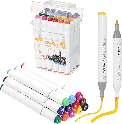 71kg+8hDF5L._AC_SX425_ M&G Marcadores Base Alcohol Doble Punta 24 Colores
