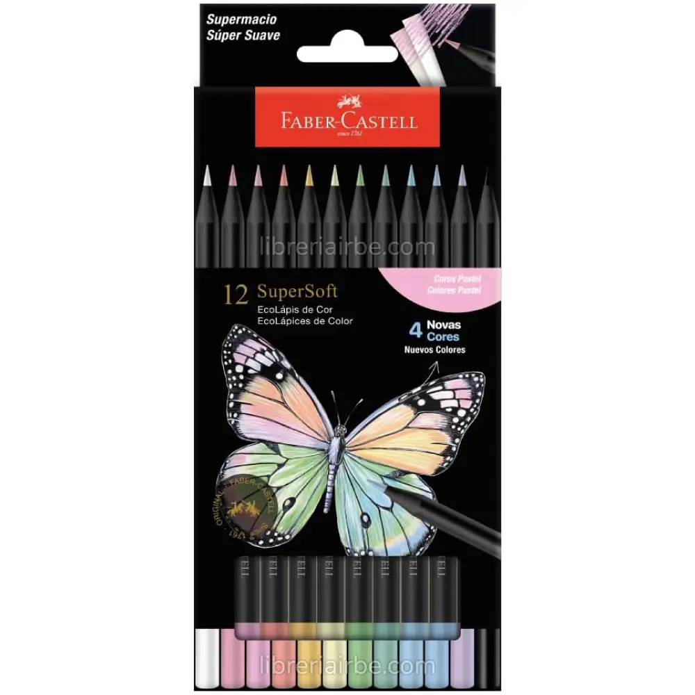 EcoLapices-de-Color-Faber-Castell-SuperSoft-Caja-de-12-Colores-Pastel Faber Castell SuperSoft 12 Colores Pastel