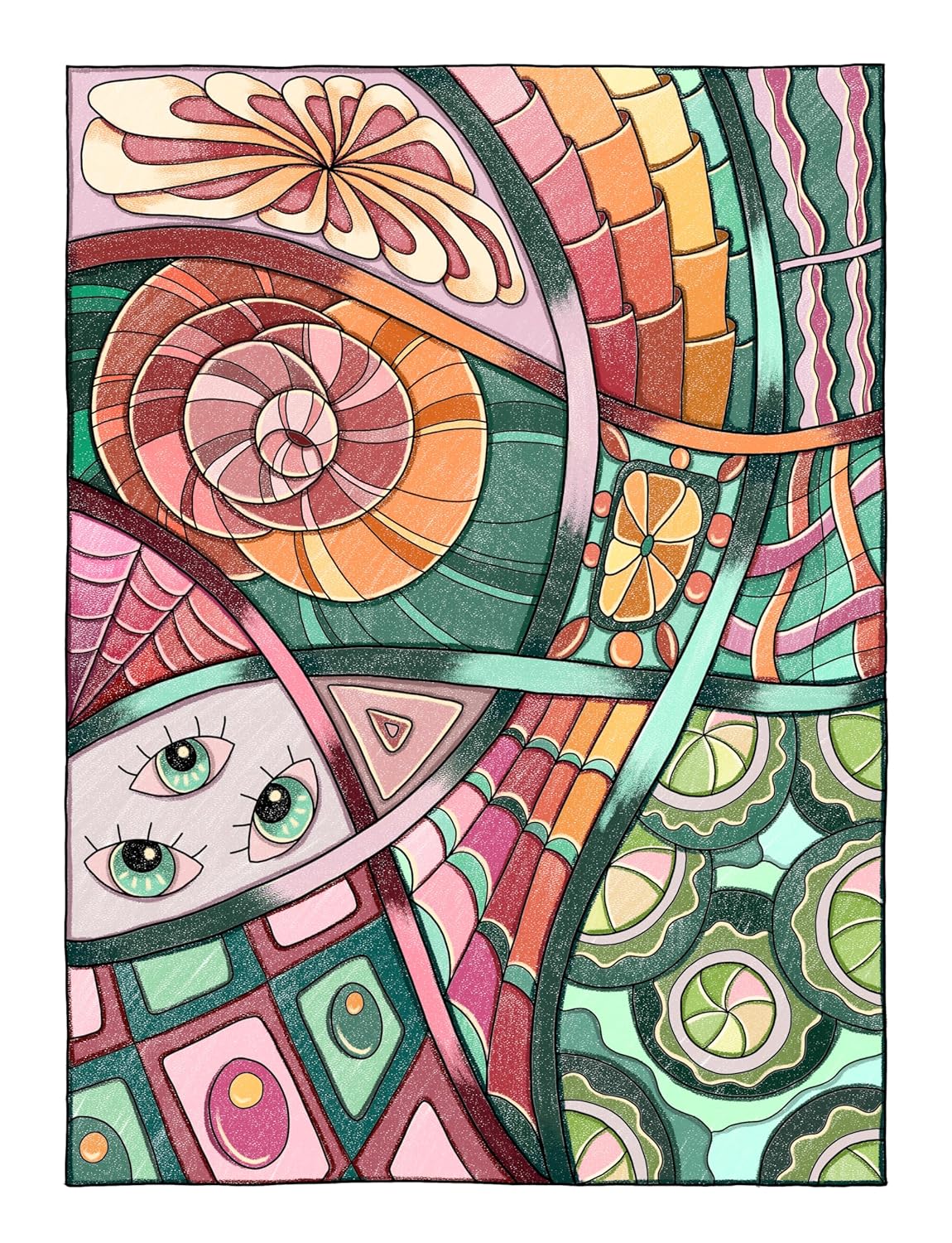 911VRipRg7L._SL1500_ Libro Colorear Mindfulness Patterns Vivi Tinta(Hojas Finas)
