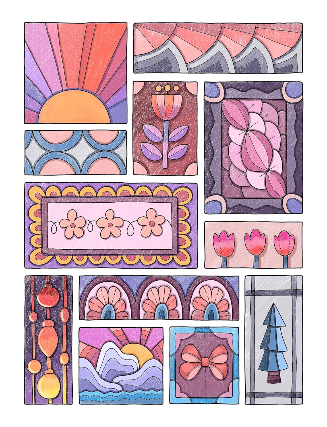 91I1sELnNzL._SL1500_ Libro Colorear Mindfulness Patterns Vivi Tinta(Hojas Finas)