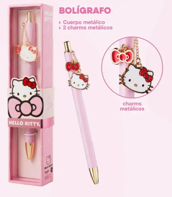 D_NQ_NP_2X_688357-MLA111357224752_052026-F Mooving Bolígrafo Metálico Hello Kitty