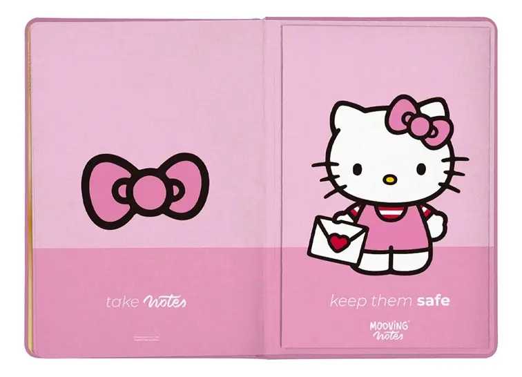 D_NQ_NP_2X_703189-MLA93425543446_092025-F Mooving Libreta Hojas Rayadas 90gr Hello Kitty Diseño 1