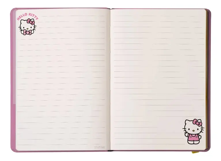 D_NQ_NP_2X_761333-MLA93425847292_092025-F Mooving Libreta Hojas Rayadas 90gr Hello Kitty Diseño 1