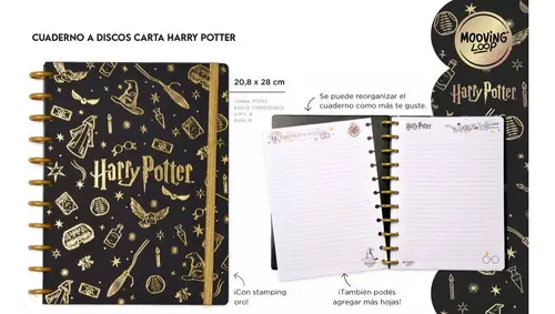 D_NQ_NP_2X_767823-MLU70510240165_072023-F Mooving Cuaderno Discos A5 Harry Potter A5