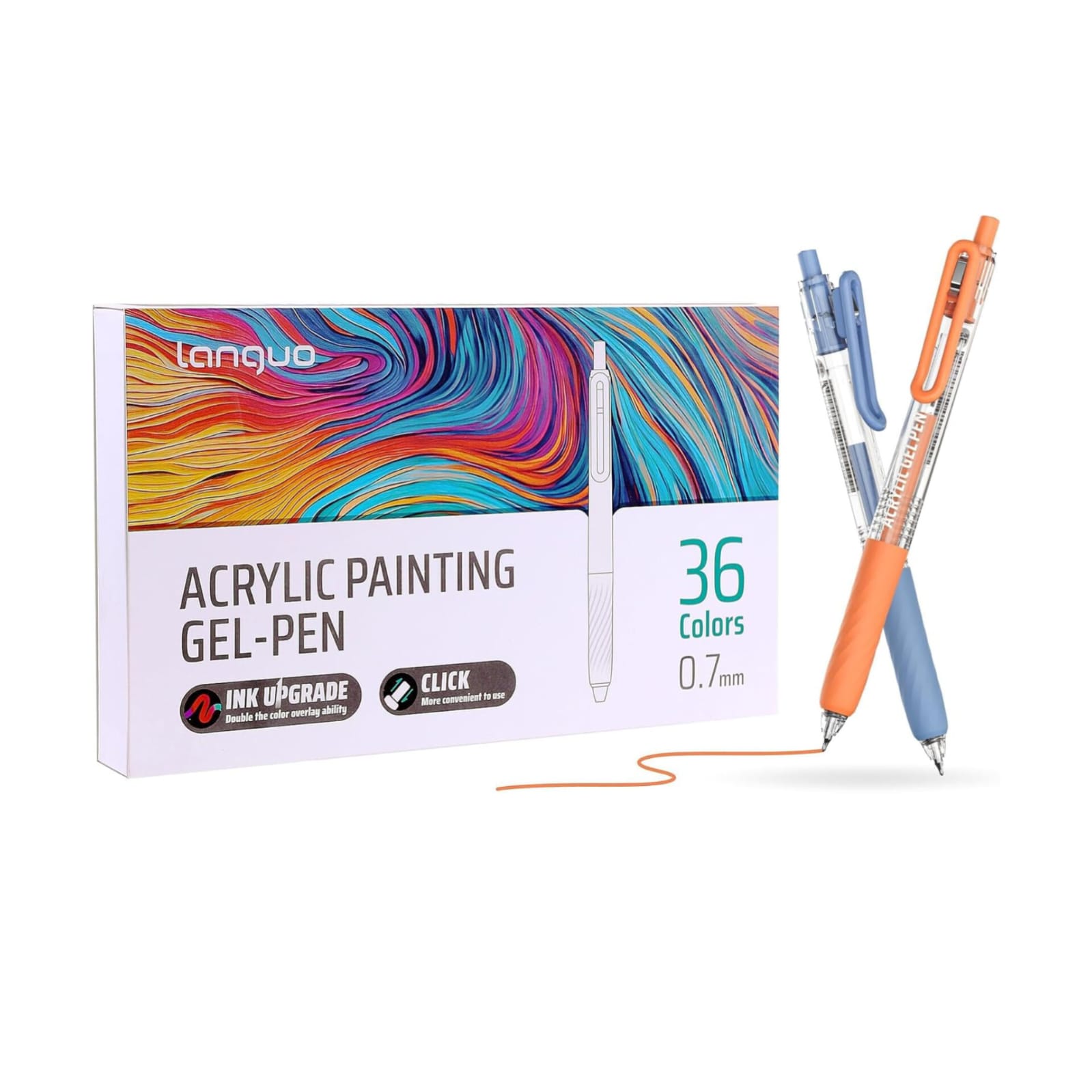 Languo Bolígrafos Acrílicos Punta Fina 0.7mm 36 Colores
