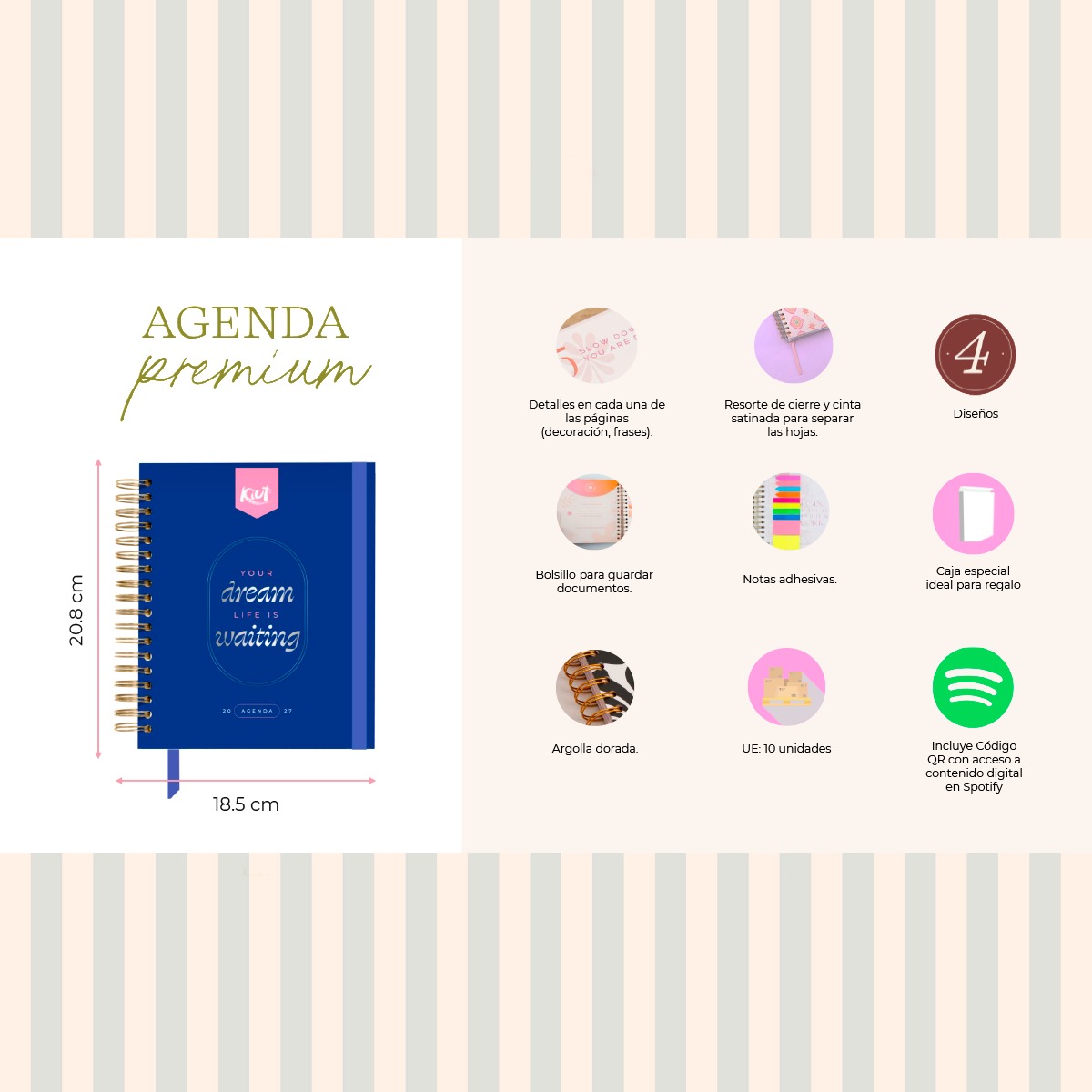 Kiut Agenda Premium 2027 Diseño 1