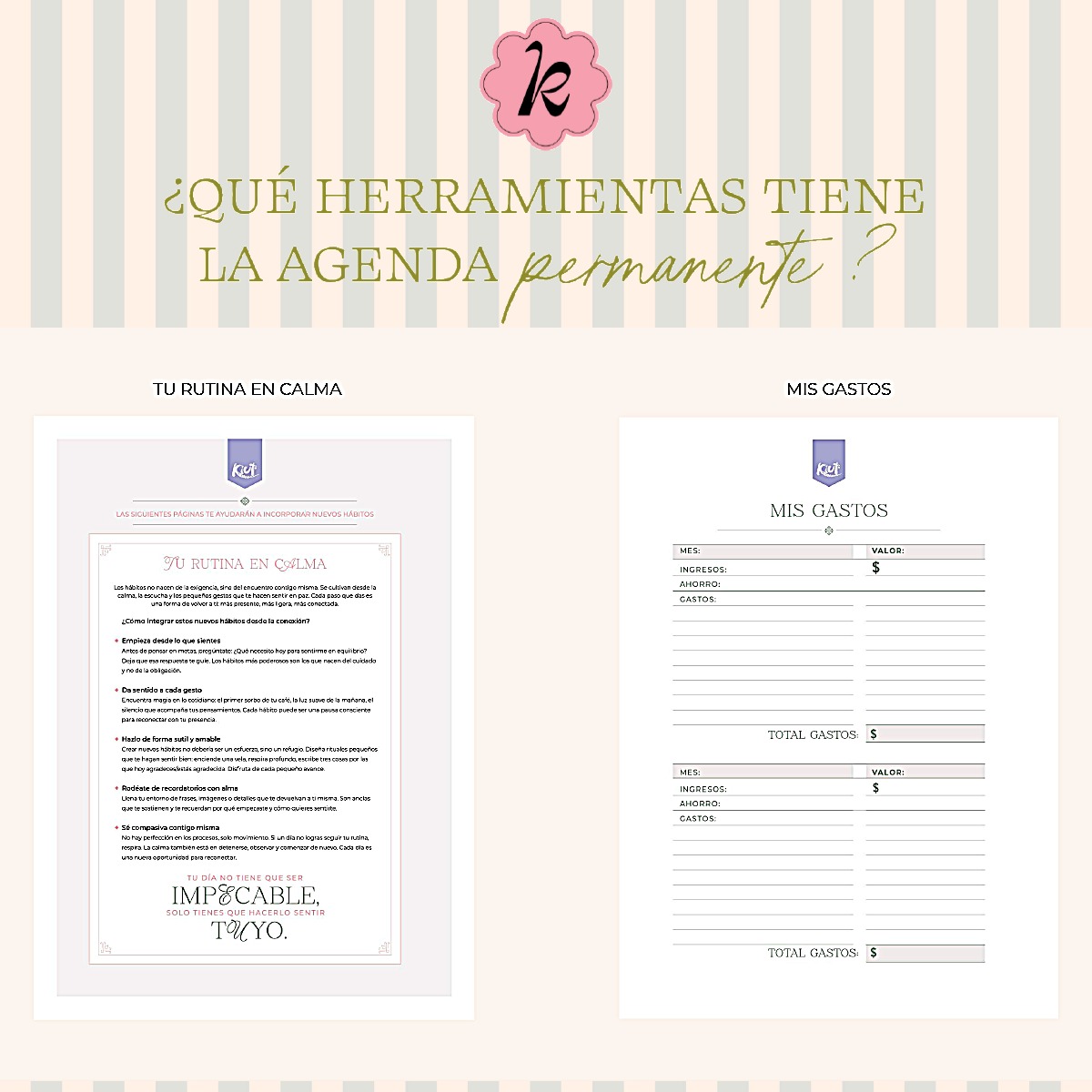 Kiut Agenda Permanente(Sin Fechas) Diseño 2