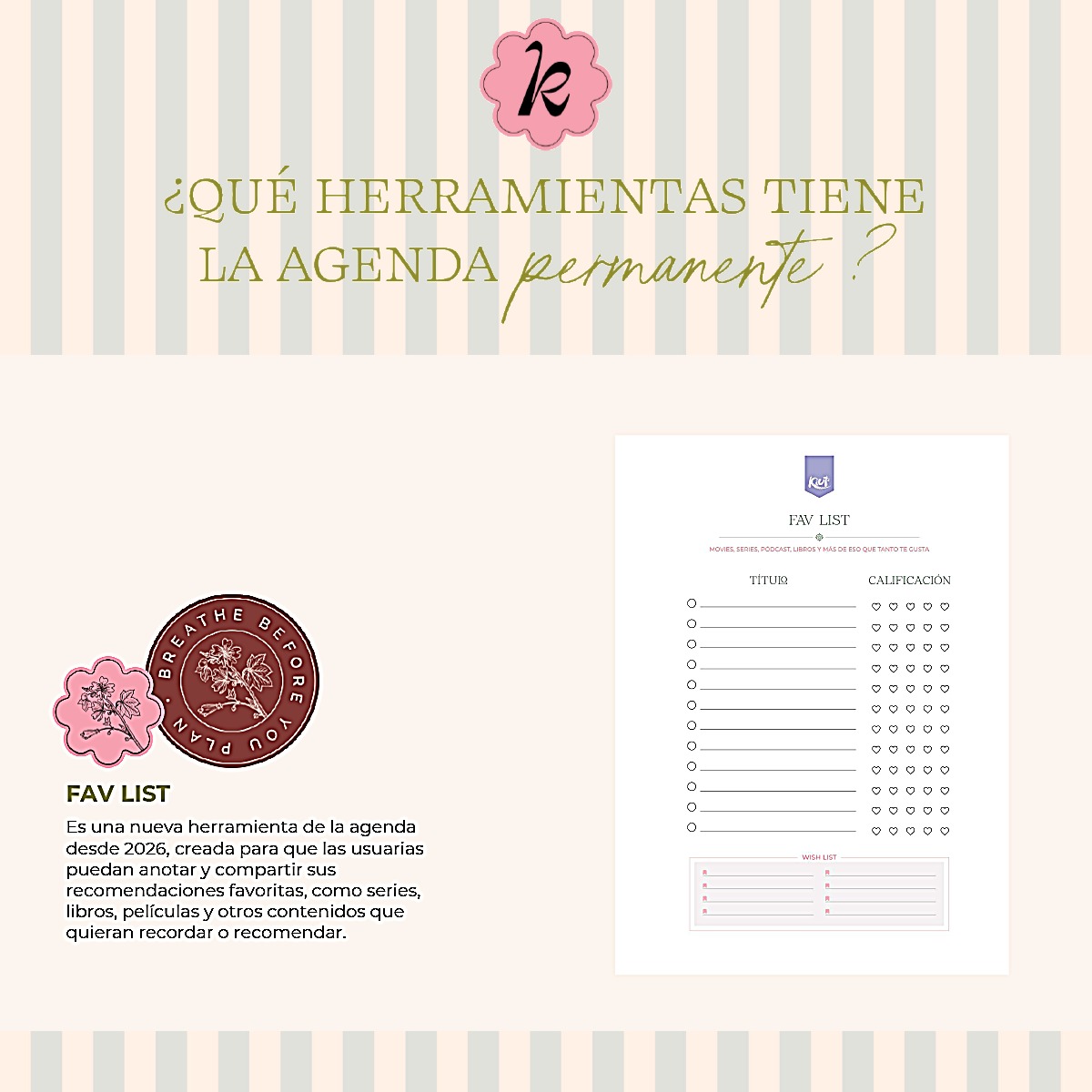 Kiut Agenda Permanente(Sin Fechas) Diseño 2