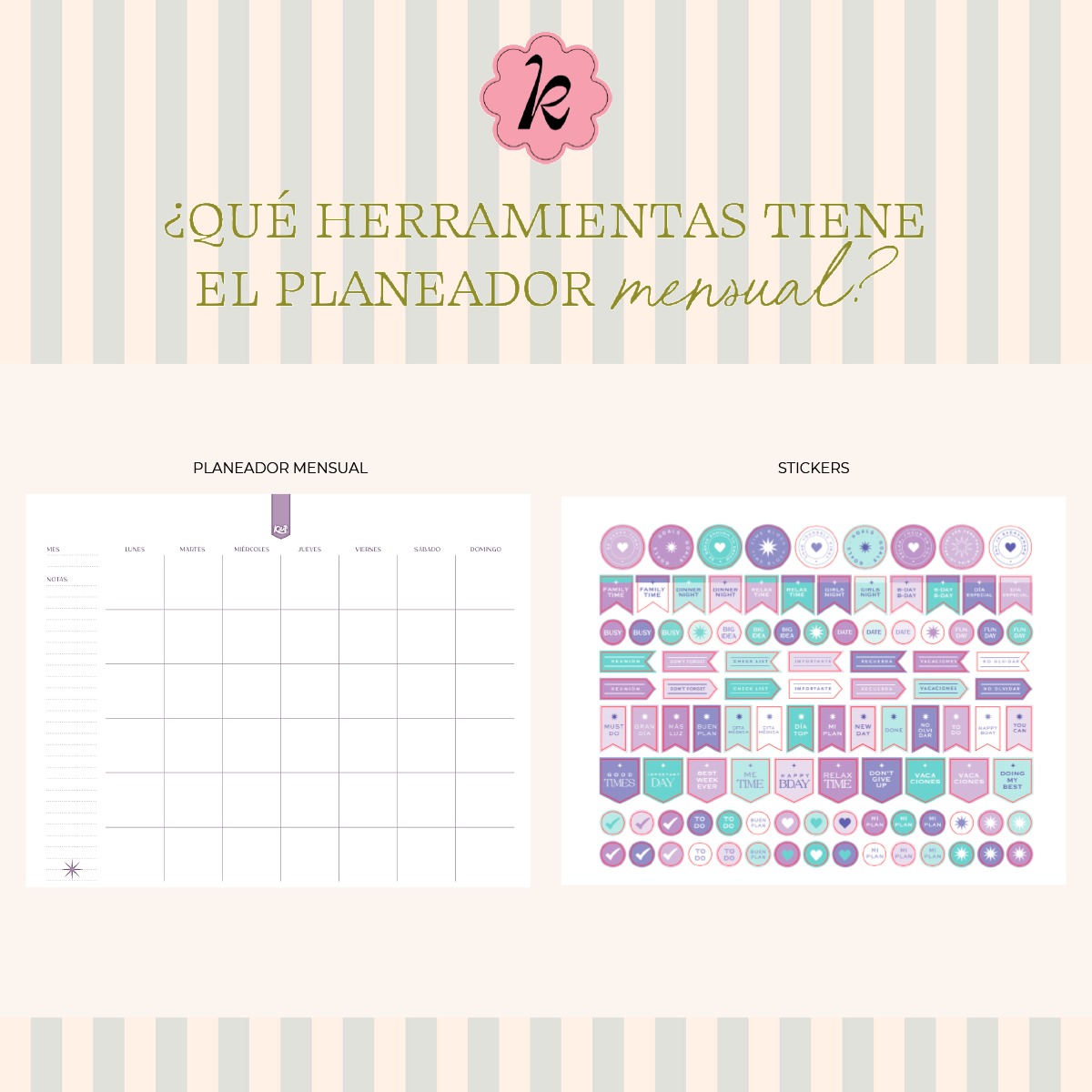 Kiut Planeador Mensual (Sin Fechas) Diseño 2