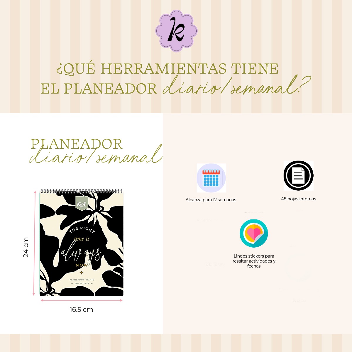 Kiut Planeador Diario Sin Fechas