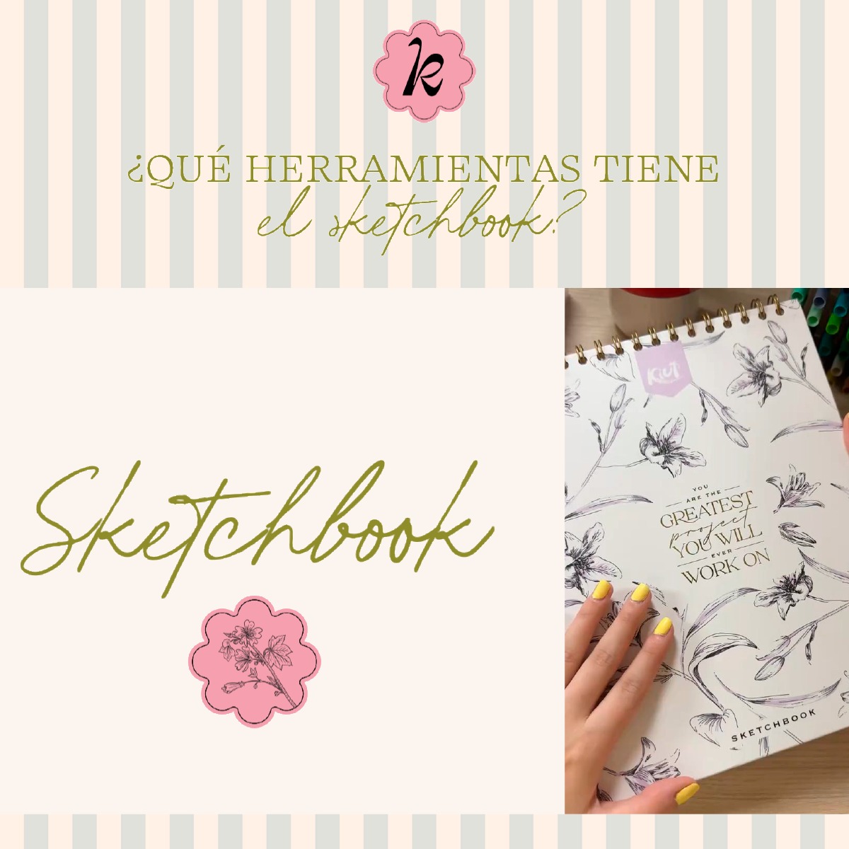 Kiut Sketchbook Mixto Tamaño Carta 50 Hojas Blancas 50 Hojas Punteadas