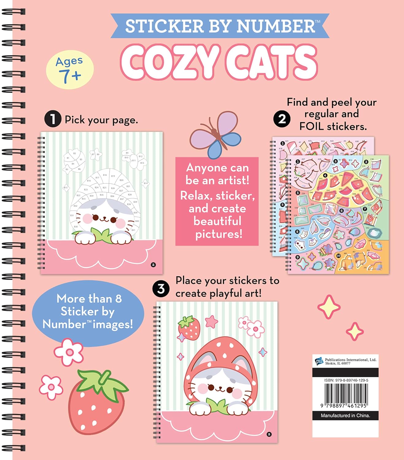 8177+5fmKlL._SL1500_ Libro Stickers Por Número Cozy Cats
