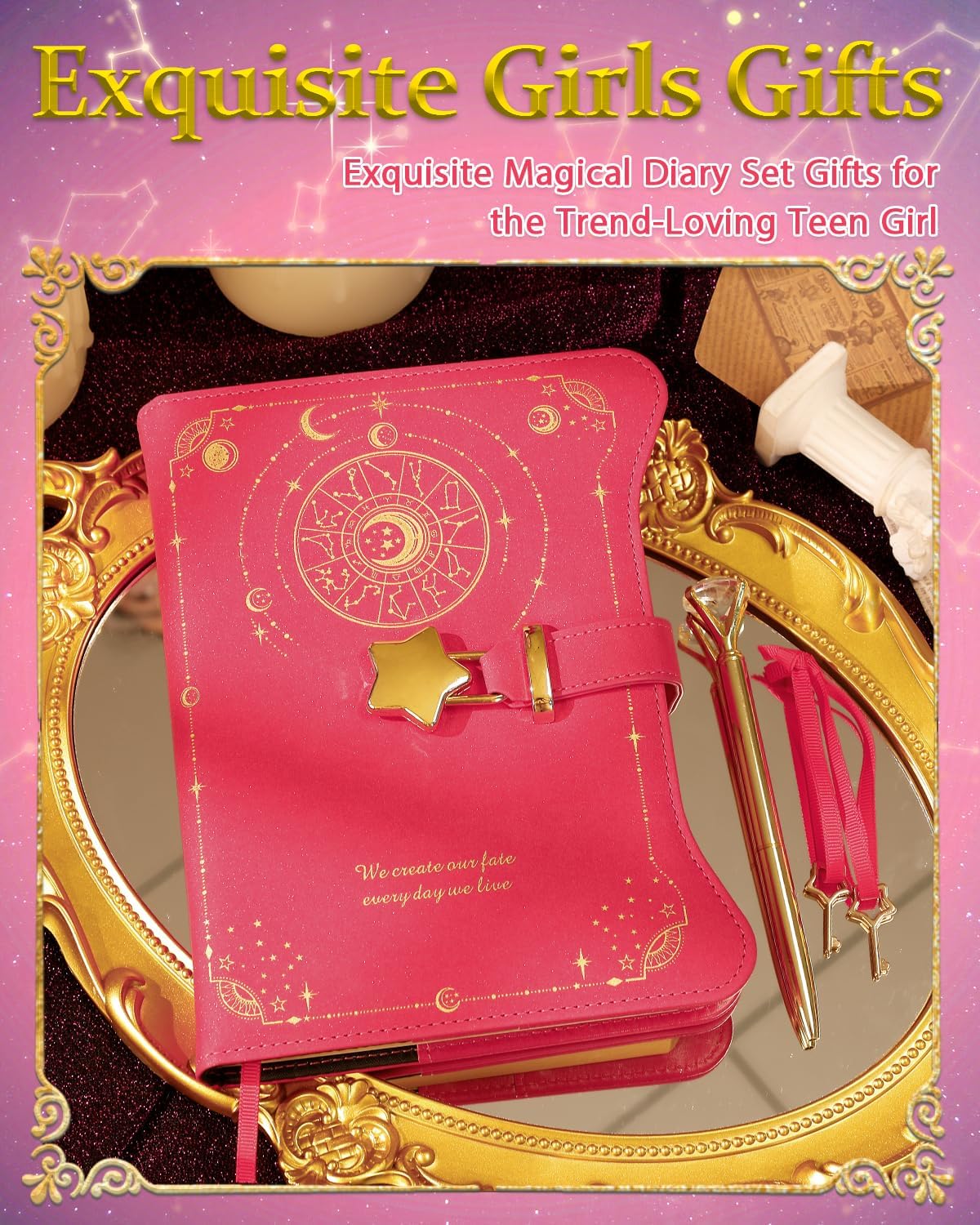 81NcSLhiBEL._AC_SL1500_ (1) Journal / Diario Con Candado y Llaves 360 Páginas Kraft