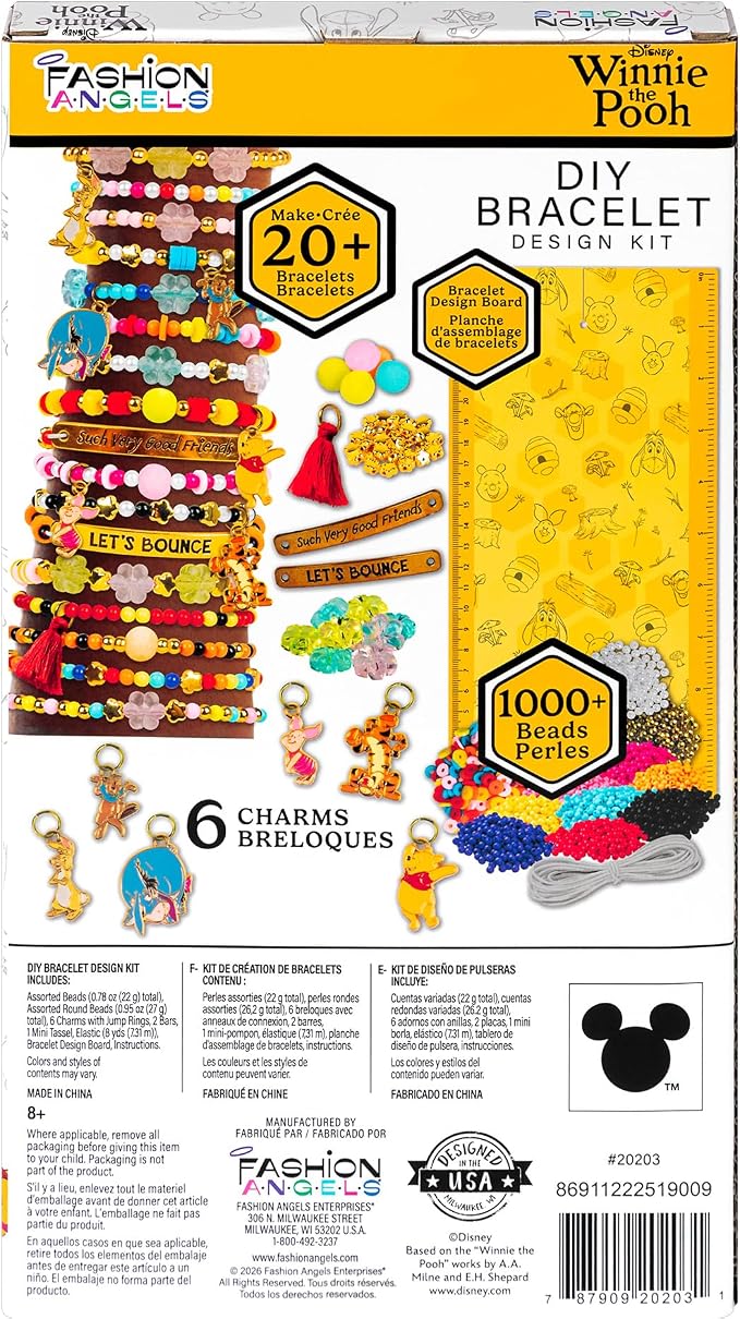 81aNC7Mc8hL._AC_SX679_ Fashion Angels Winnie the Pooh - Kit De Pulsera Para Bricolaje