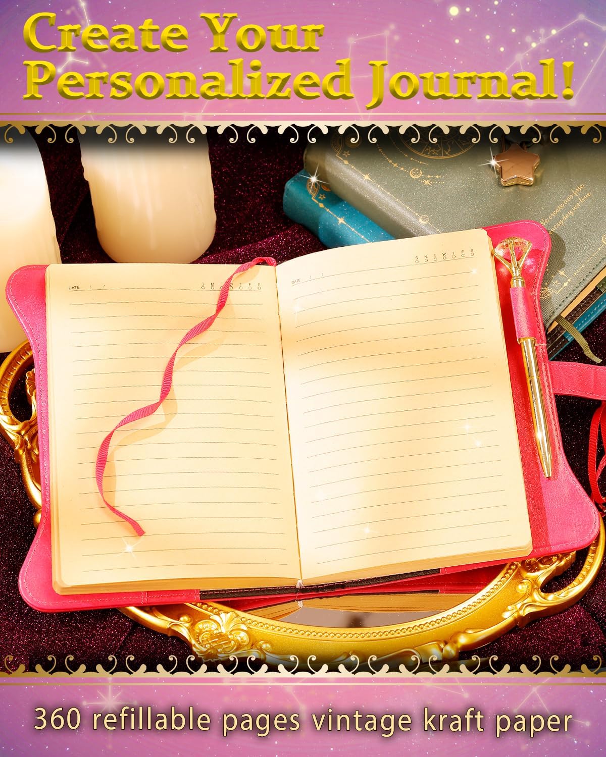 81jmygHv3gL._AC_SL1500_ (1) Journal / Diario Con Candado y Llaves 360 Páginas Kraft